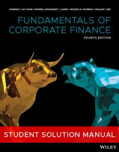 Fundamentals Of Corporate Finance, 4th Edition - 9780730382577 - Wiley ...